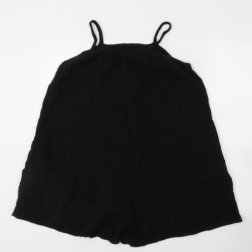 NEXT Girls Black  Cotton Playsuit One-Piece Size 15 Years  Pullover
