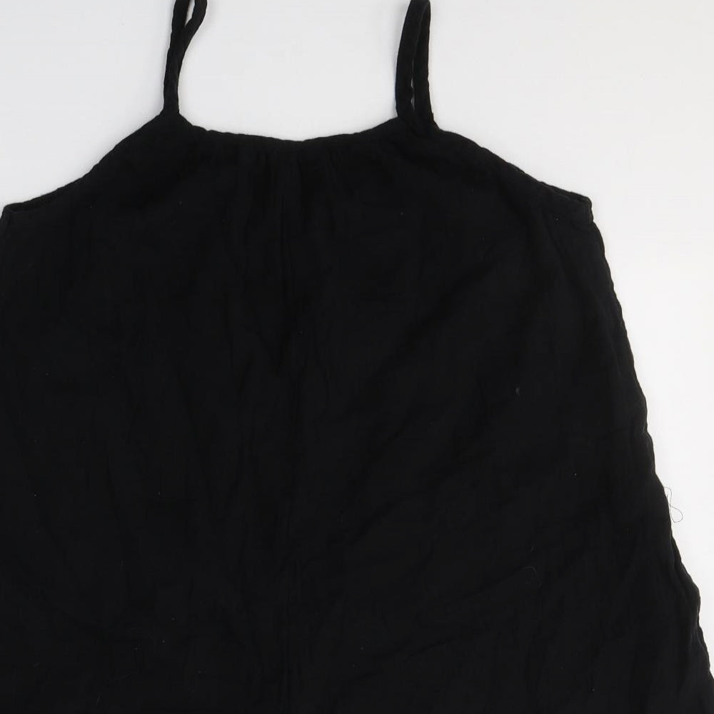 NEXT Girls Black  Cotton Playsuit One-Piece Size 15 Years  Pullover