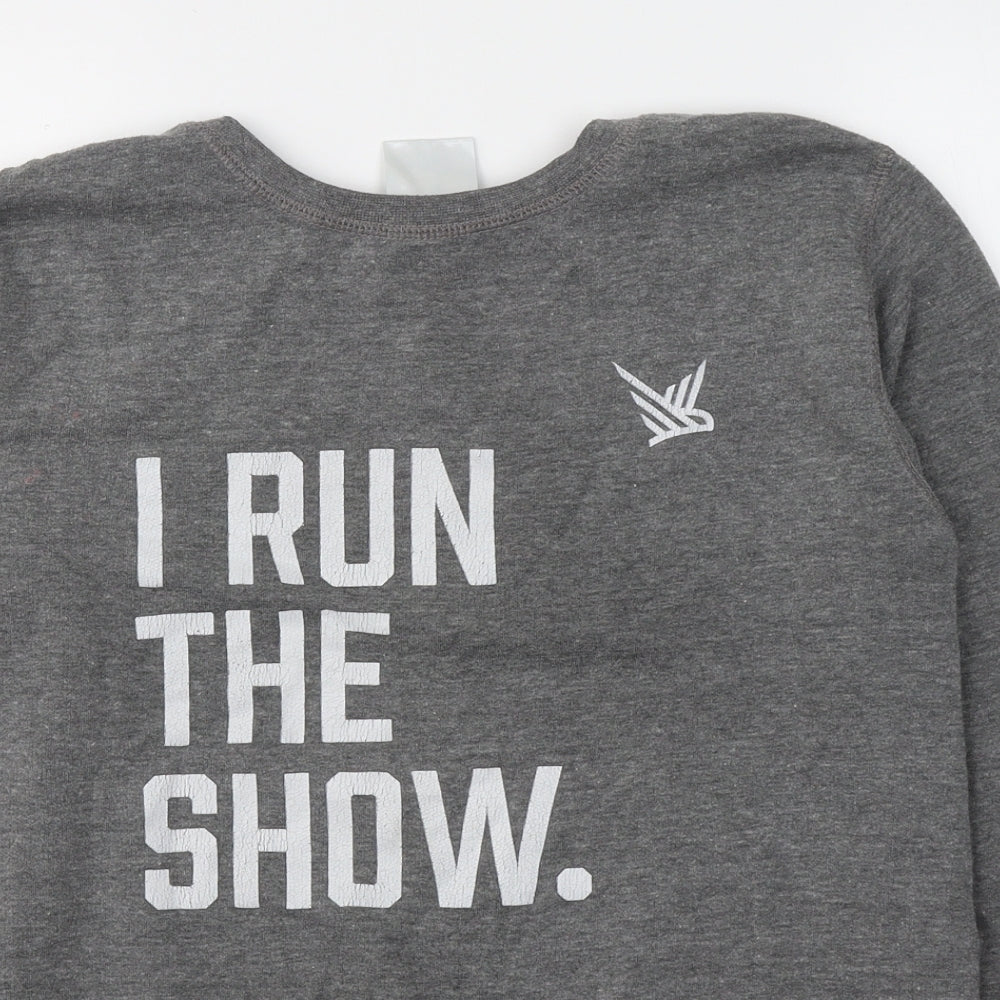 TMR Originals Boys Grey Round Neck  Cotton Pullover Jumper Size 8 Years  Pullover