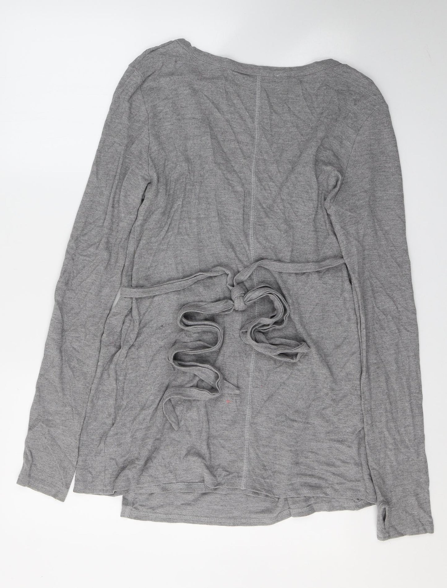 Next  Womens Grey  Viscose Wrap Blouse Size 16 V-Neck