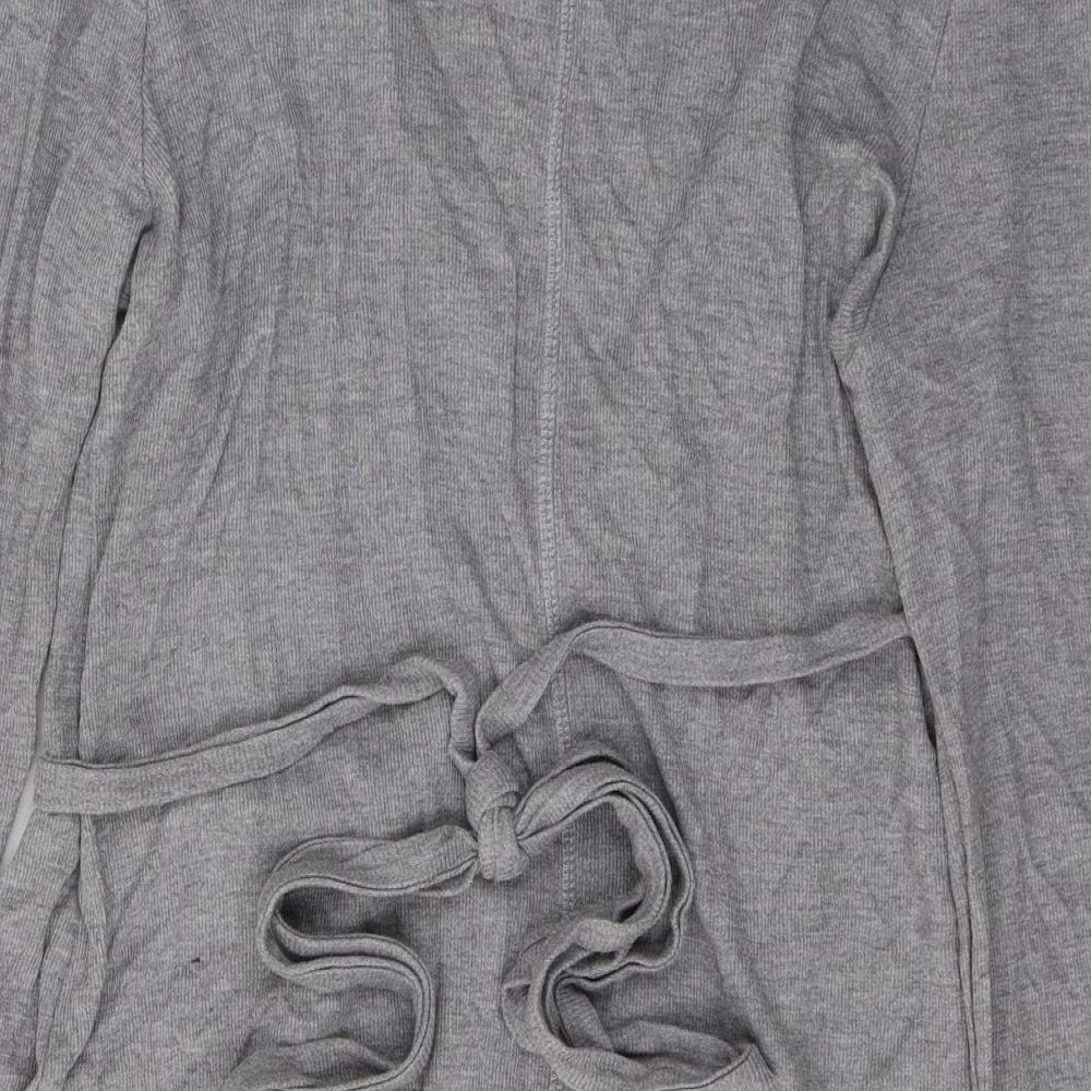 Next  Womens Grey  Viscose Wrap Blouse Size 16 V-Neck