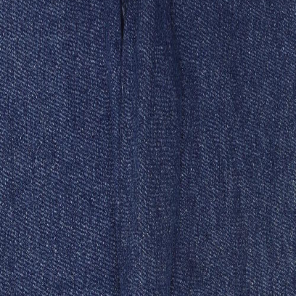 Denim & Co. Mens Blue  Cotton Straight Jeans Size 34 in L32 in Regular Button