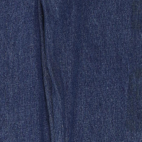 Denim & Co. Mens Blue  Cotton Straight Jeans Size 34 in L32 in Regular Button