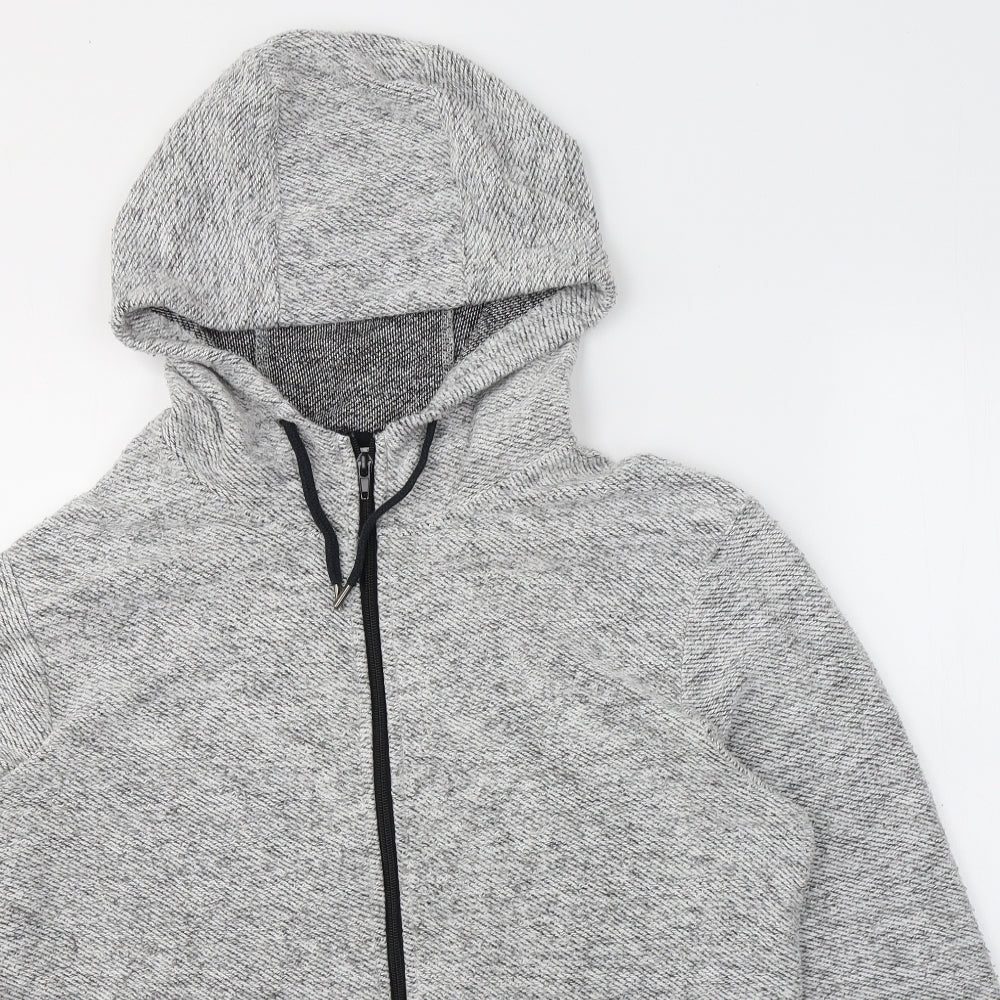 NEXT Mens Grey  Polyester Full Zip Hoodie Size M