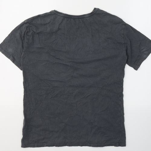 NEXT Girls Grey  Cotton Pullover T-Shirt Size 10 Years Round Neck Pullover