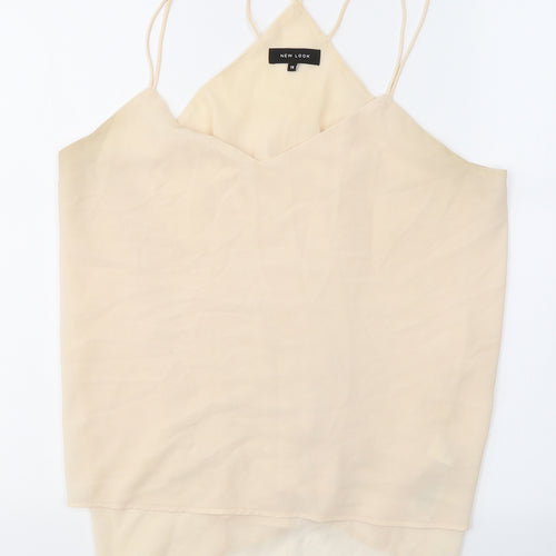 New Look Womens Beige  Polyester Camisole Blouse Size 14 V-Neck
