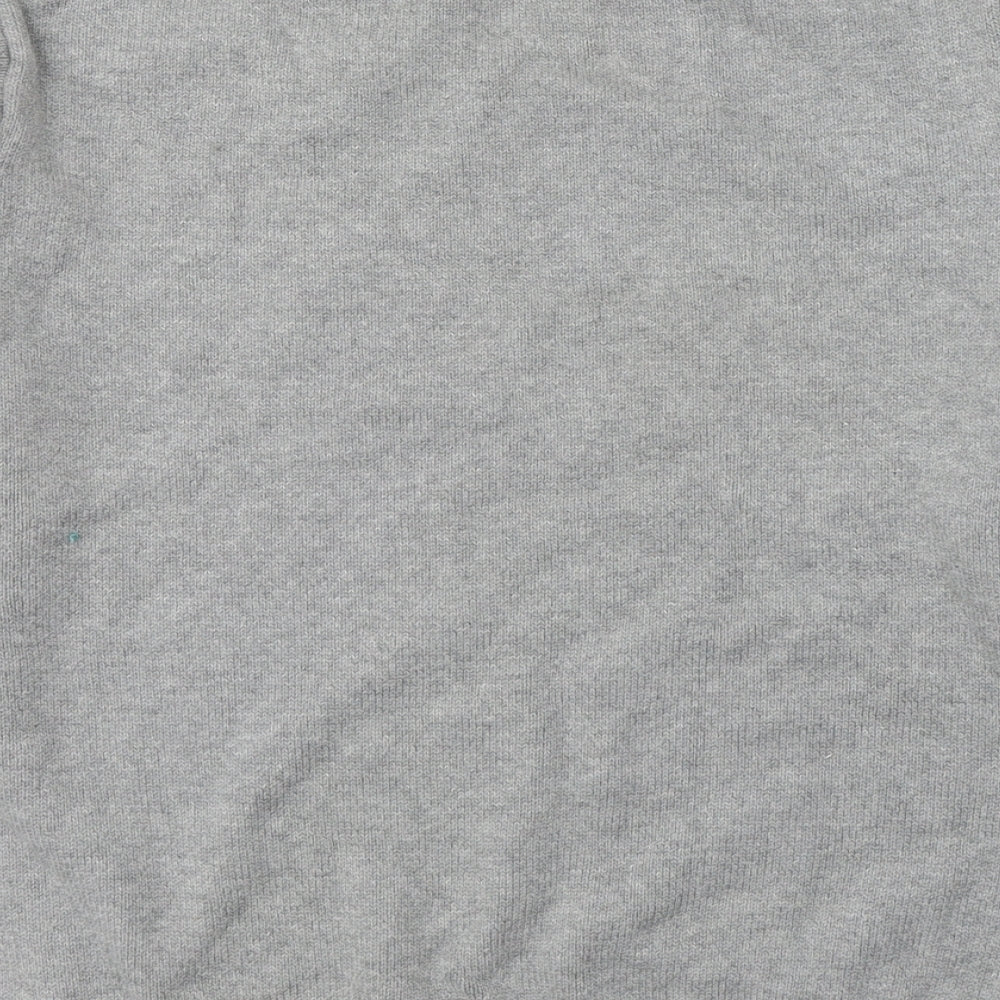 Blue Harbour Mens Grey V-Neck  Cotton Pullover Jumper Size L