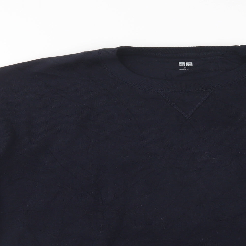 Uniqlo Mens Blue  Cotton Pullover Sweatshirt Size XL