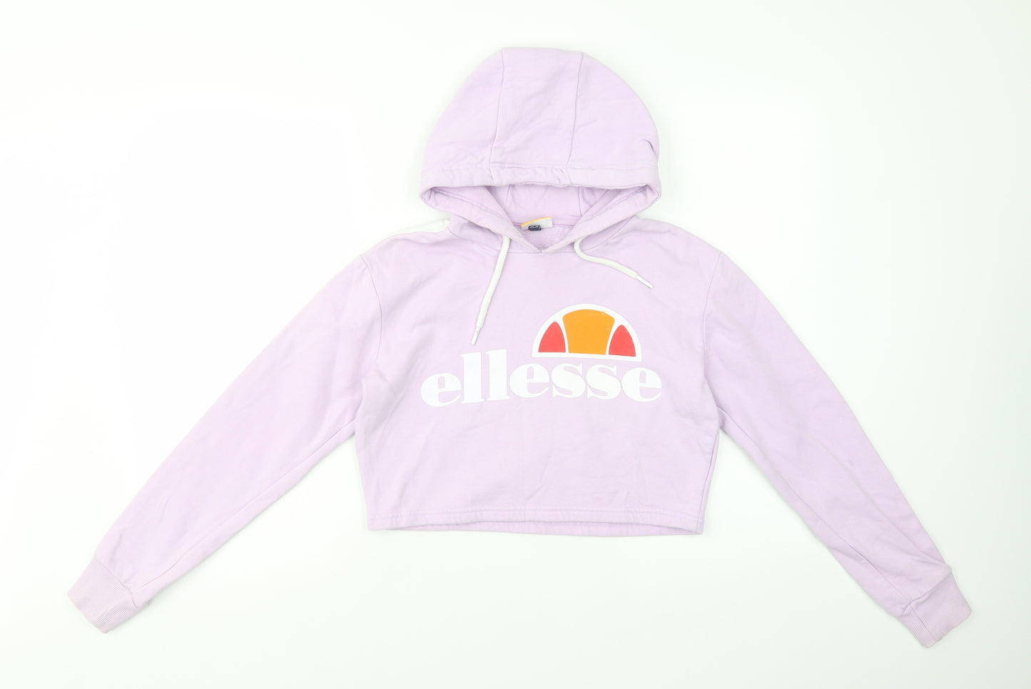 ellesse Womens Purple  Cotton Pullover Hoodie Size 8  Pullover - Cropped