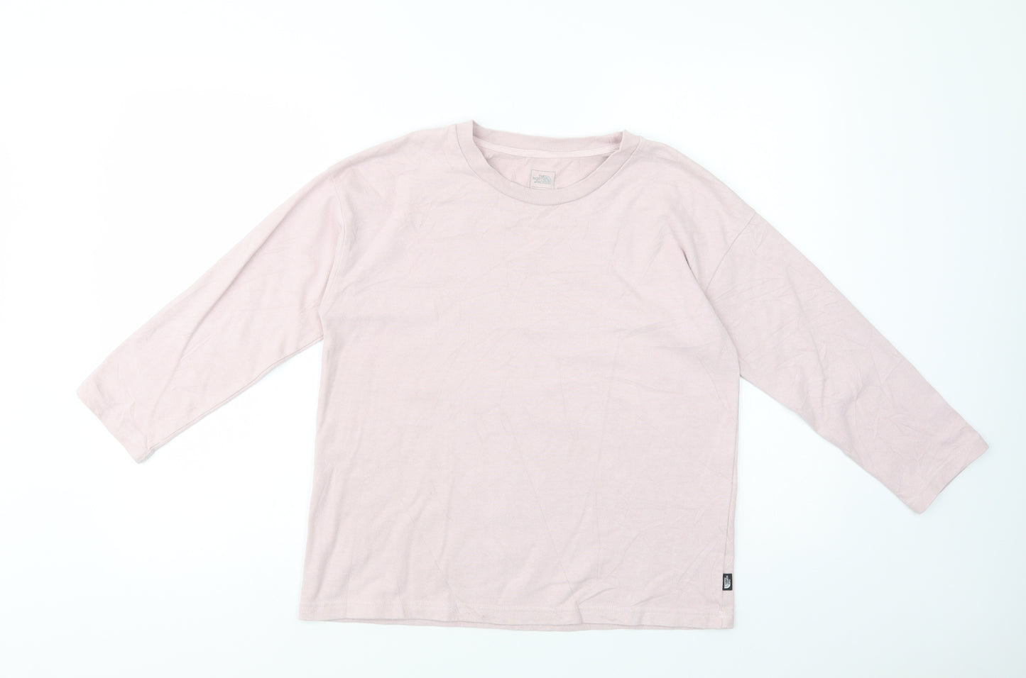 The North Face Womens Pink  Cotton Basic T-Shirt Size M Crew Neck