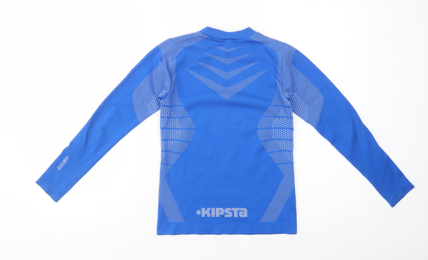 Kipsta Boys Blue Geometric Polyester Pullover T-Shirt Size 10 Years Mock Neck Pullover