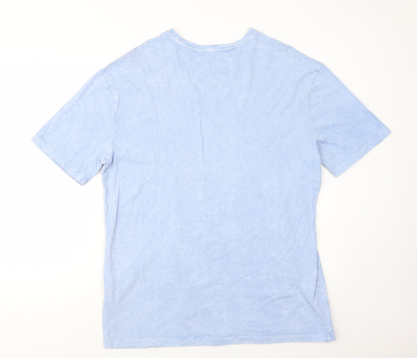 Newb Look Womens Blue  Cotton Tunic T-Shirt Size 12 Crew Neck - Moonlight