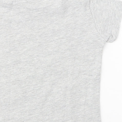Matalan  Grey  Cotton Basic T-Shirt Size 12-18 Months Crew Neck Pullover - Diggers