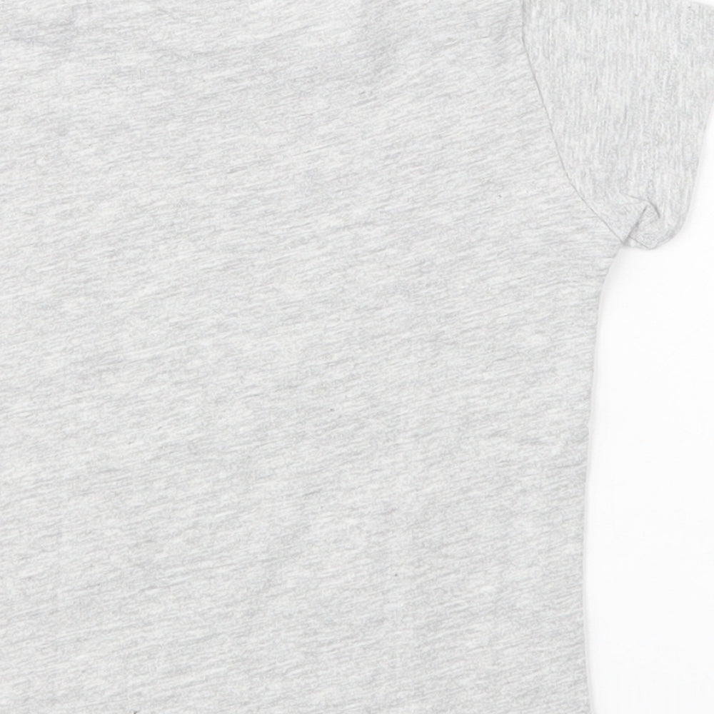 Matalan  Grey  Cotton Basic T-Shirt Size 12-18 Months Crew Neck Pullover - Diggers