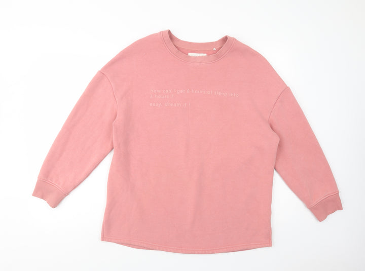 F&F Womens Pink  Polyester Pullover Sweatshirt Size 8  Pullover