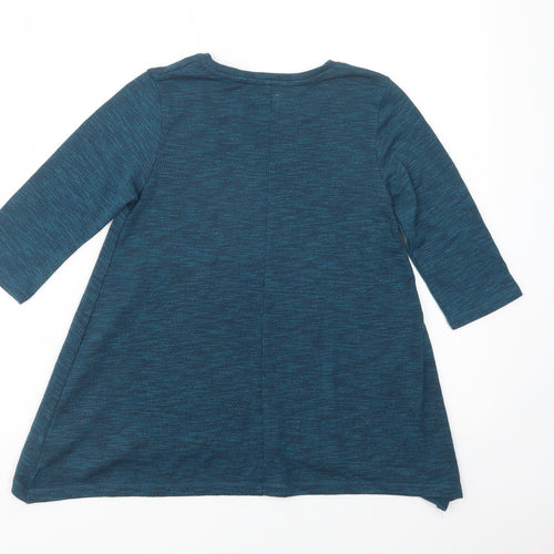 F&F Girls Green Crew Neck  Polyester Tunic Jumper Size 8-9 Years  Pullover - Embellished