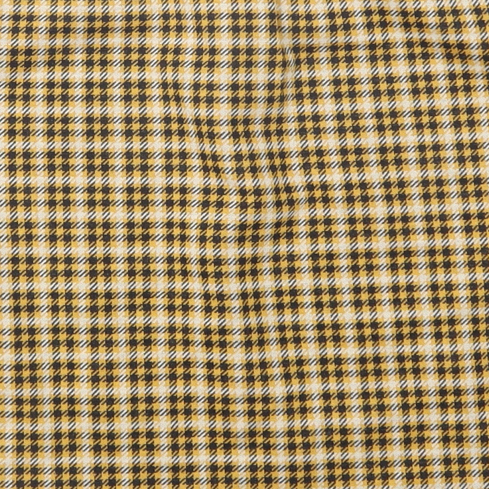 New Look Womens Yellow Plaid Polyester Mini Skirt Size 12