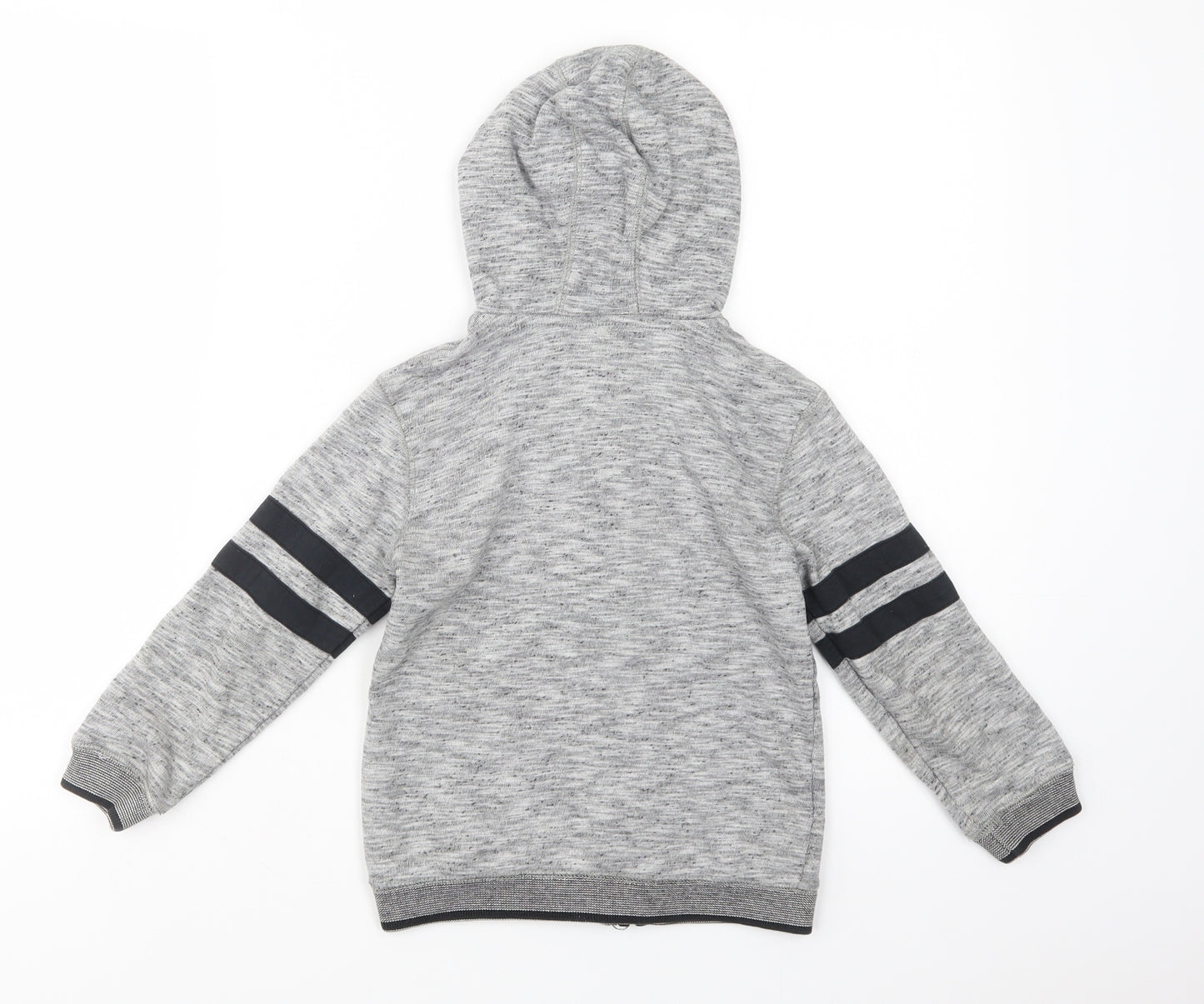 George Boys Grey  Cotton Full Zip Hoodie Size 5-6 Years  Zip