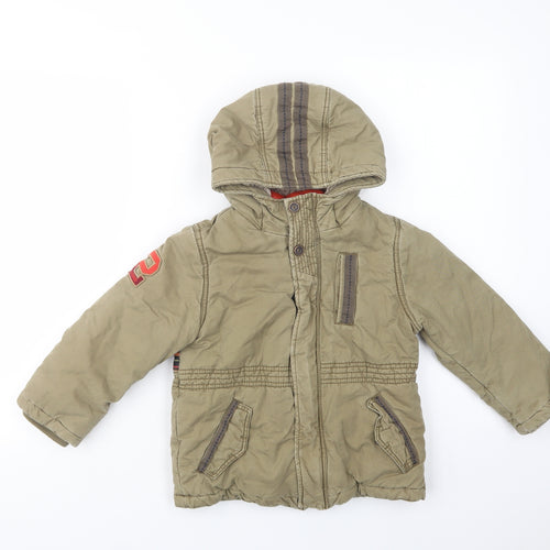 Catimini Boys Green   Puffer Jacket Coatigan Size 4 Years  Zip