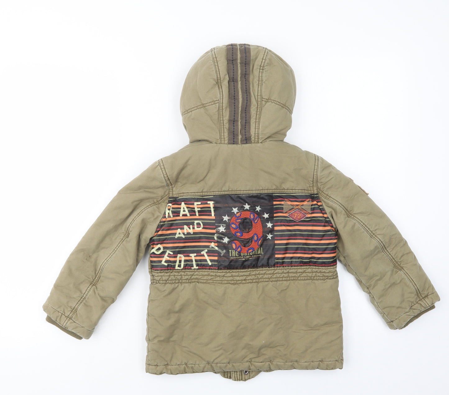 Catimini Boys Green   Puffer Jacket Coatigan Size 4 Years  Zip