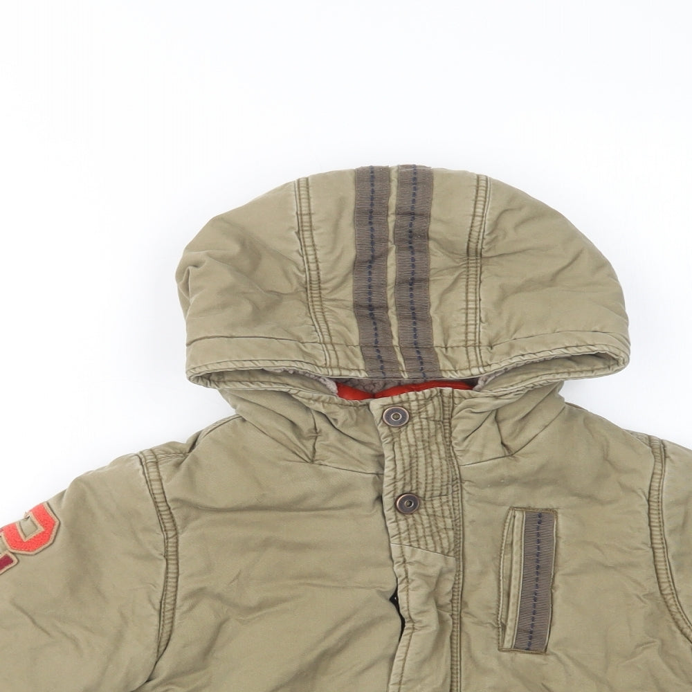 Catimini Boys Green   Puffer Jacket Coatigan Size 4 Years  Zip