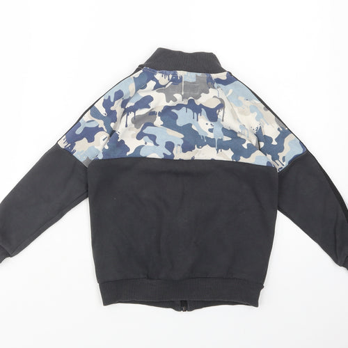 NEXT Boys Black Camouflage Cotton Full Zip Sweatshirt Size 5 Years  Zip