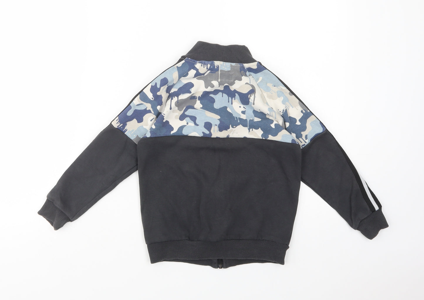 NEXT Boys Black Camouflage Cotton Full Zip Sweatshirt Size 5 Years  Zip