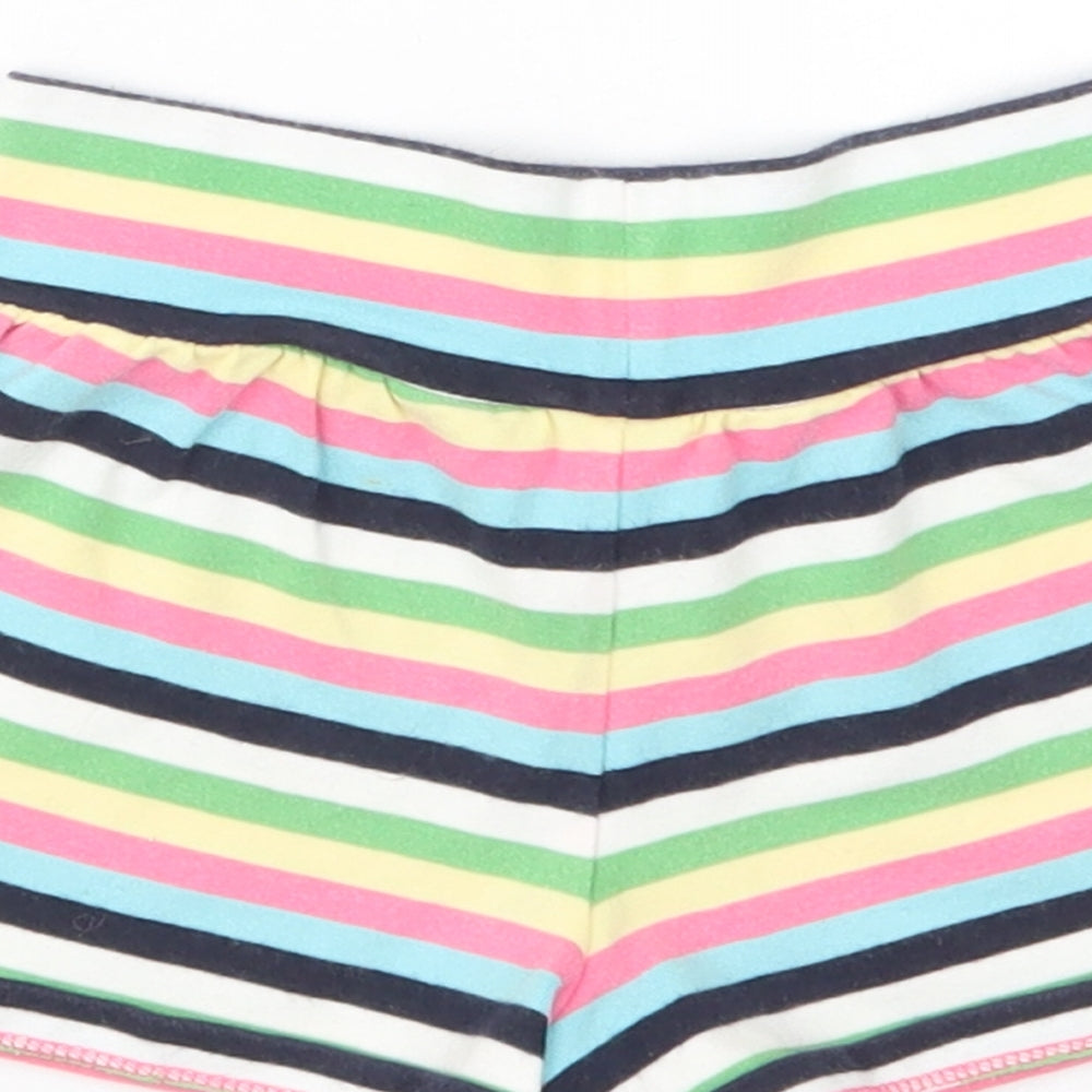 Gap Girls Multicoloured Striped Cotton Sweat Shorts Size 3 Years  Regular