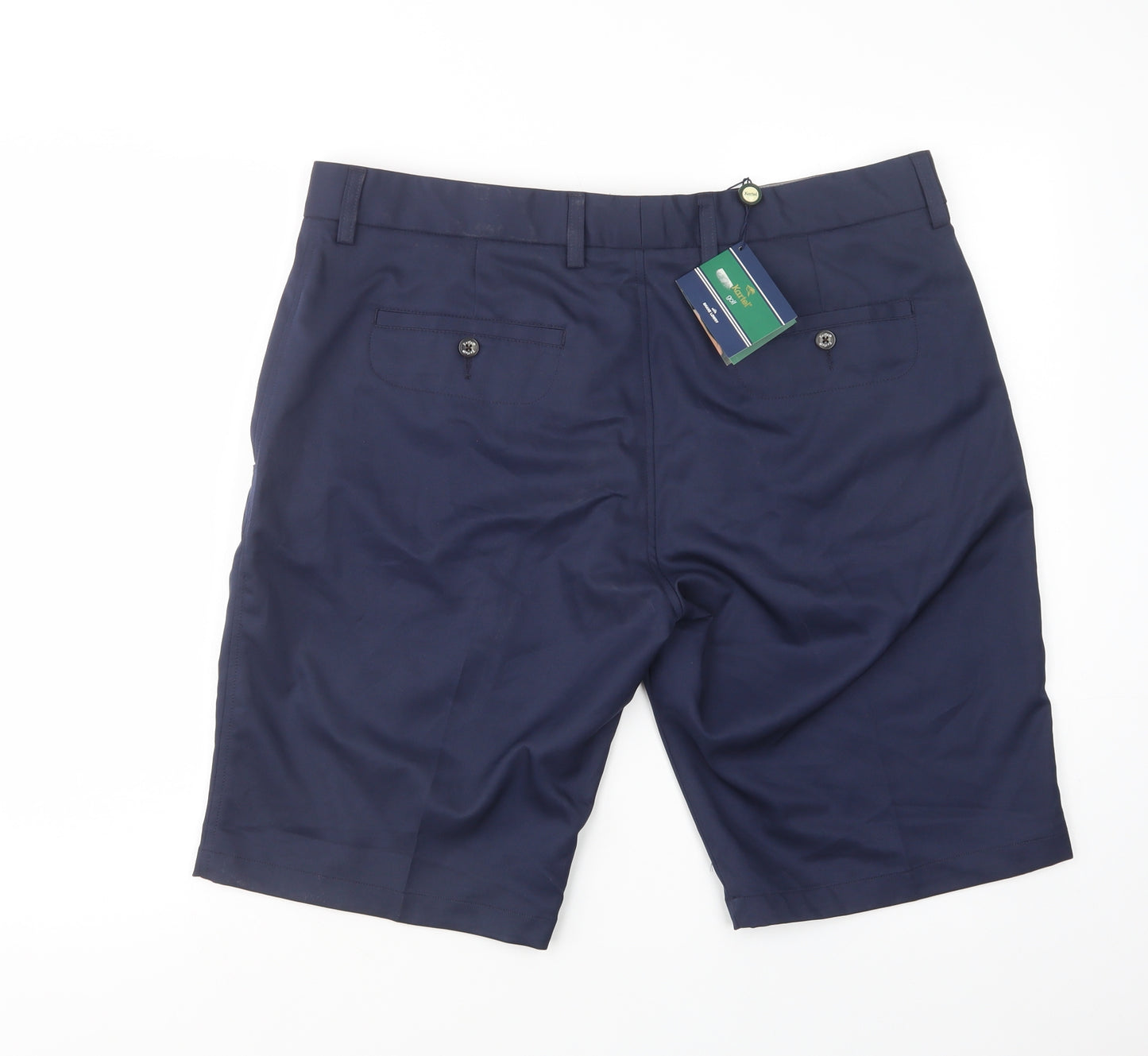 Kartel Mens Blue  Polyester Chino Shorts Size 38 in L11 in Regular Button