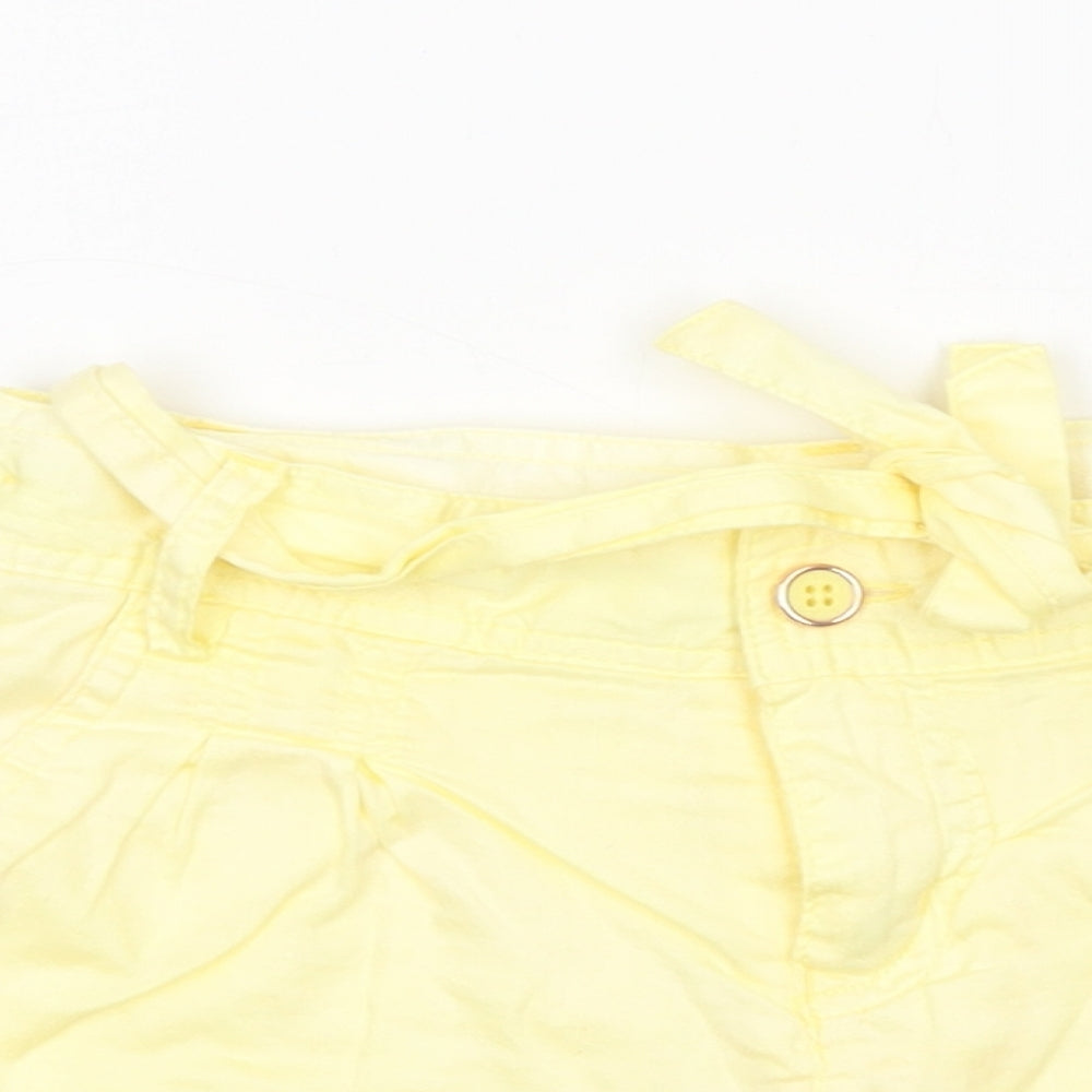 Ted Baker Baby Yellow  Cotton Cropped Trousers Size 18-24 Months  Tie