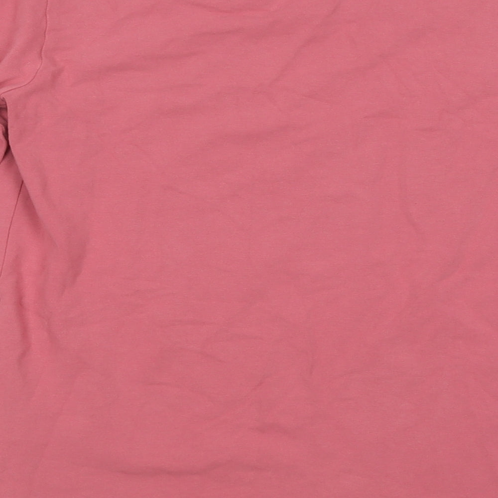 adidas Womens Pink  Cotton Basic T-Shirt Size S Crew Neck