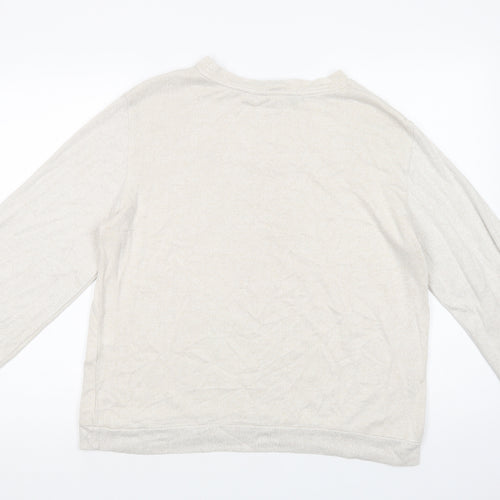 Dorothy Perkins Womens Beige Crew Neck  Viscose Pullover Jumper Size 14