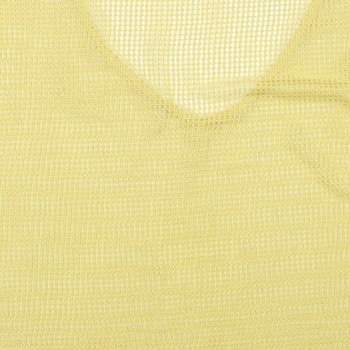 NEXT Womens Yellow  Polyester Basic Blouse Size 8 V-Neck