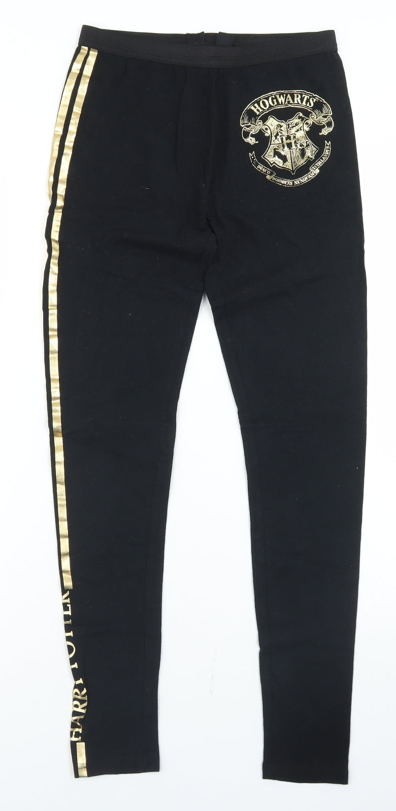 Primark Girls Black  Cotton Jogger Trousers Size 13-14 Years  Regular  - Hogwarts