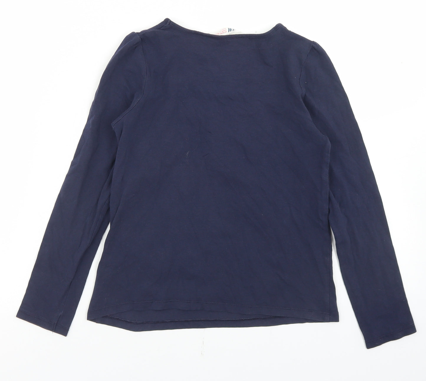 H&M Girls Blue  Cotton Basic T-Shirt Size 9-10 Years Round Neck  - Cinderella