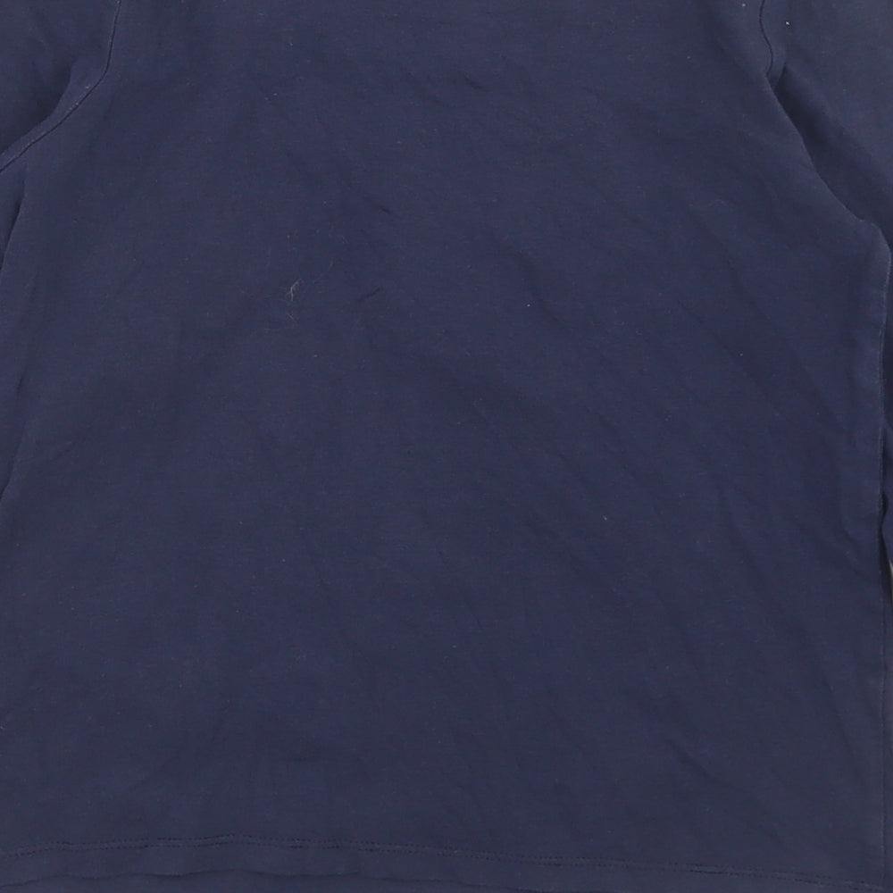 H&M Girls Blue  Cotton Basic T-Shirt Size 9-10 Years Round Neck  - Cinderella