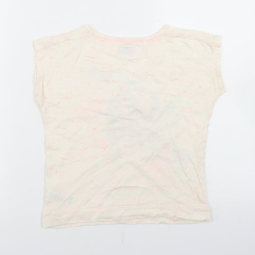 F&F Girls Beige  Viscose Basic T-Shirt Size 8-9 Years Round Neck  - Best Friends