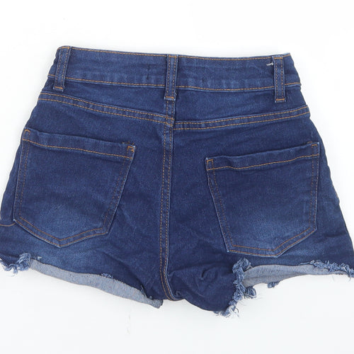 Denim Co Womens Blue  Cotton Hot Pants Shorts Size 6 L3 in Regular Button