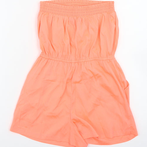 New Look Girls Orange  Polyester Playsuit One-Piece Size 12 Years   - Bandeau