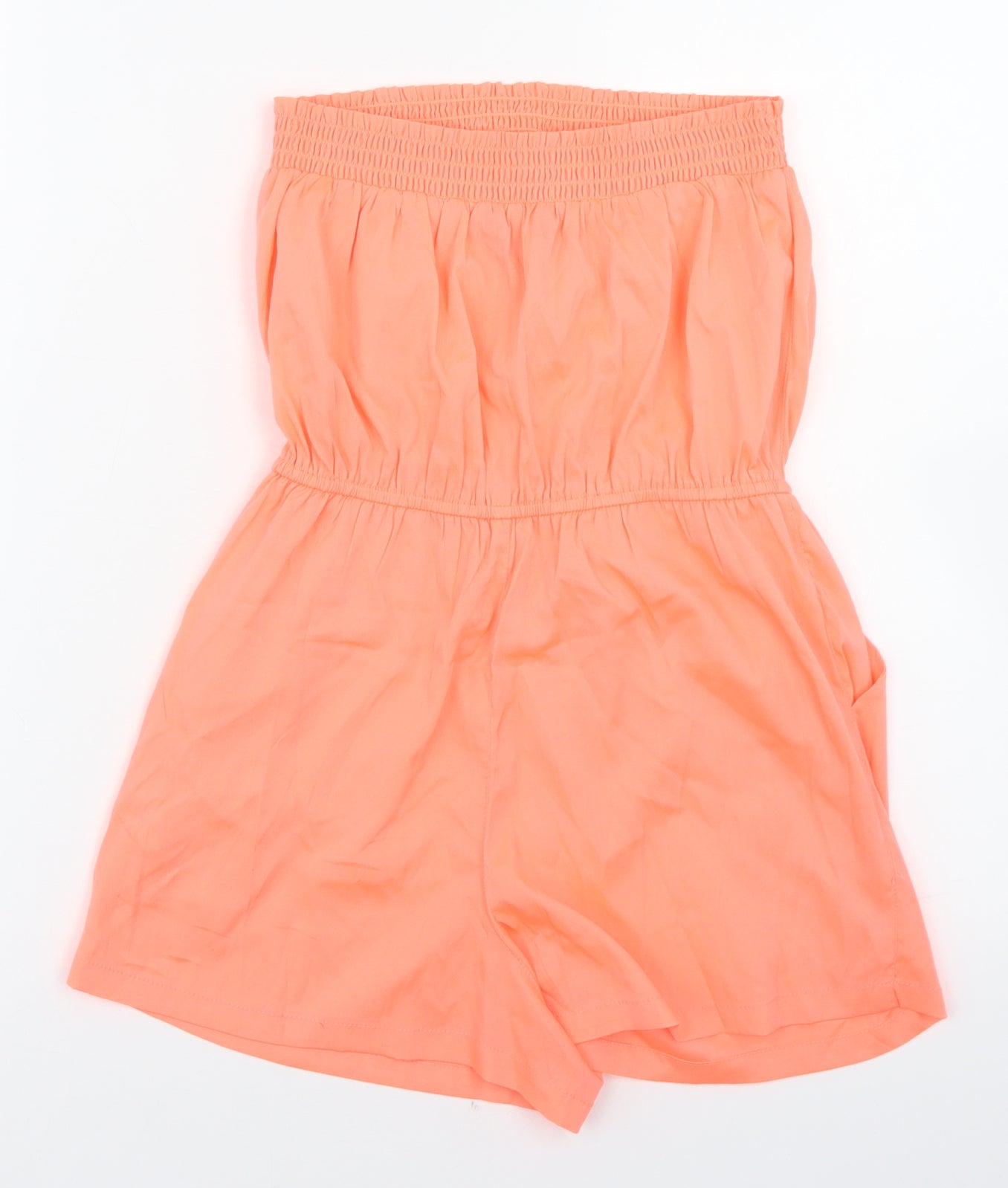 New Look Girls Orange  Polyester Playsuit One-Piece Size 12 Years   - Bandeau