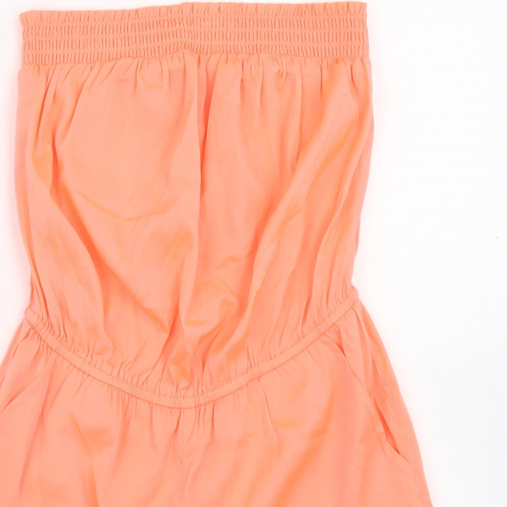 New Look Girls Orange  Polyester Playsuit One-Piece Size 12 Years   - Bandeau