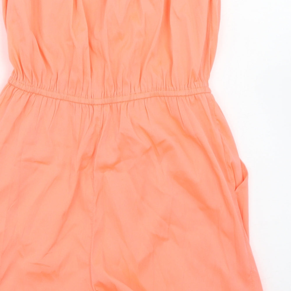 New Look Girls Orange  Polyester Playsuit One-Piece Size 12 Years   - Bandeau