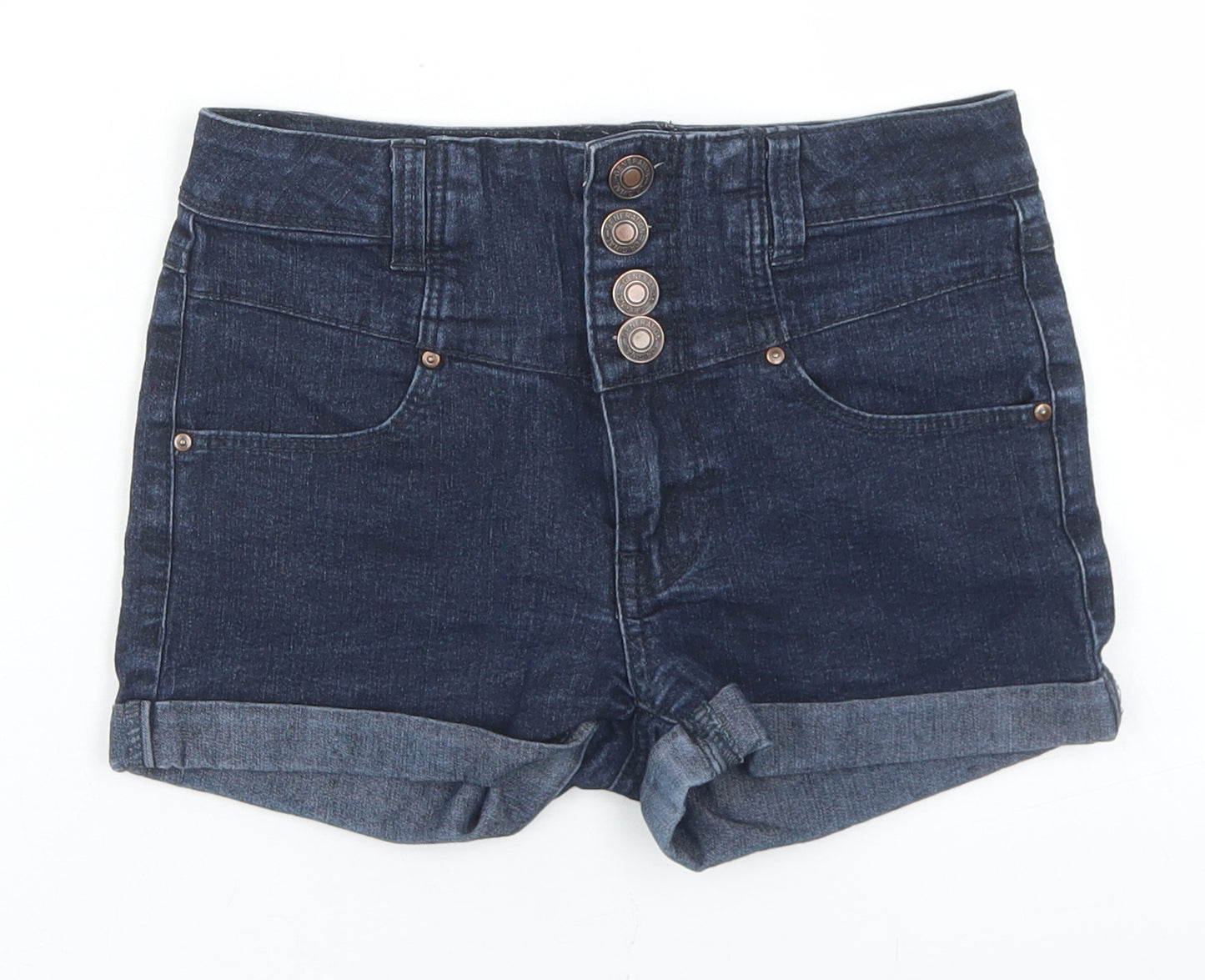New Look Girls Blue  Cotton Sailor Shorts Size 10 Years  Regular