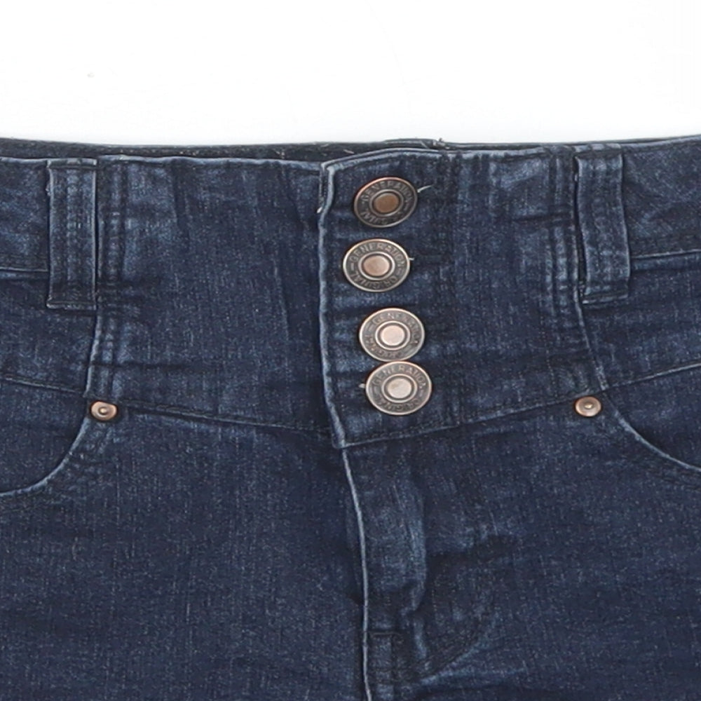 New Look Girls Blue  Cotton Sailor Shorts Size 10 Years  Regular