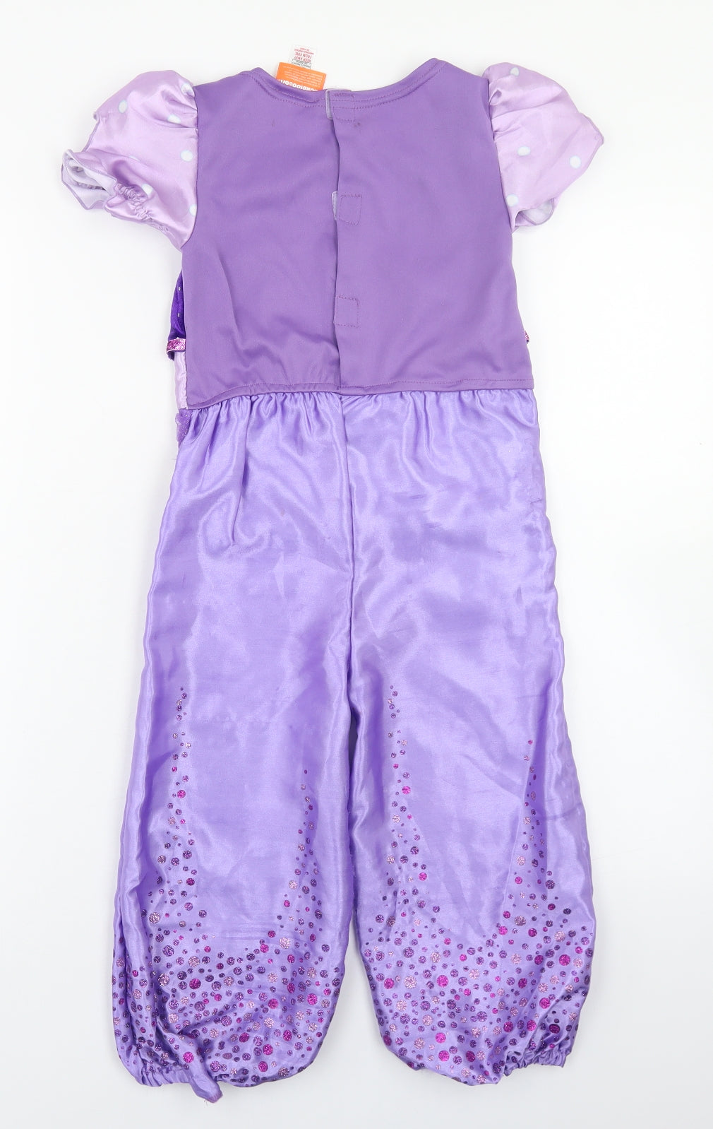 Dunnes Stores Girls Purple Spotted Polyester Jumpsuit One-Piece Size 5-6 Years  Hook & Loop - Shimmer And Shine Fancy Dress