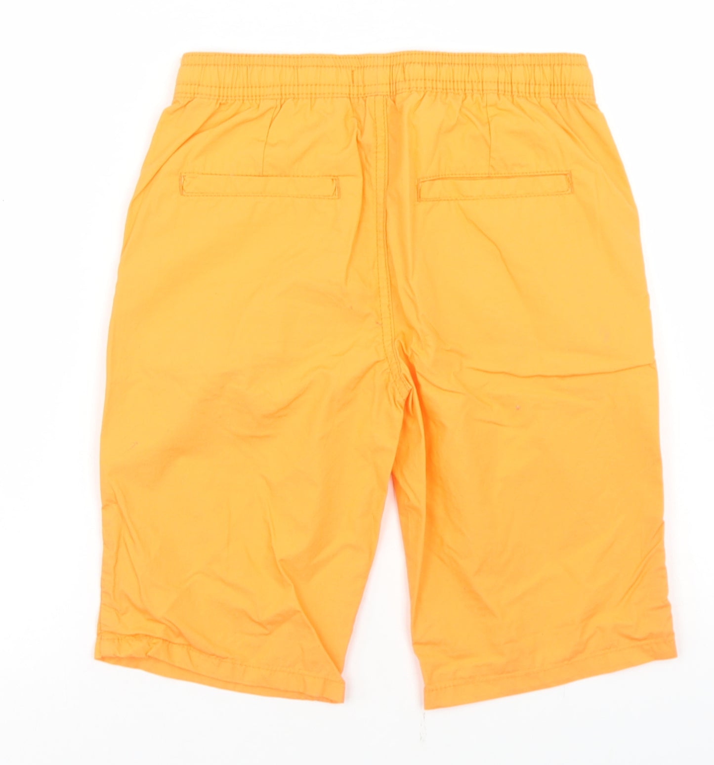 Blue Zoo Boys Orange  Cotton Bermuda Shorts Size 9 Years  Regular Drawstring