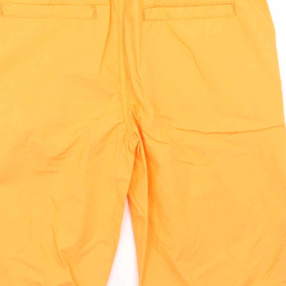 Blue Zoo Boys Orange  Cotton Bermuda Shorts Size 9 Years  Regular Drawstring