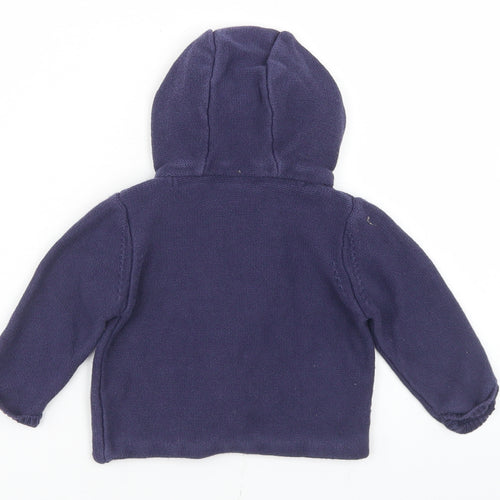 Mini Club Girls Blue  Cotton Cardigan Jumper Size 6-9 Months  Button