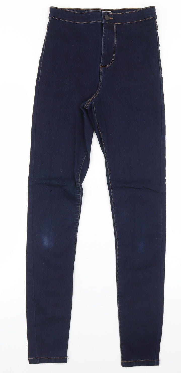 Denim co Womens Blue Cotton Skinny Jeans Size 8 L29 in Regular Button
