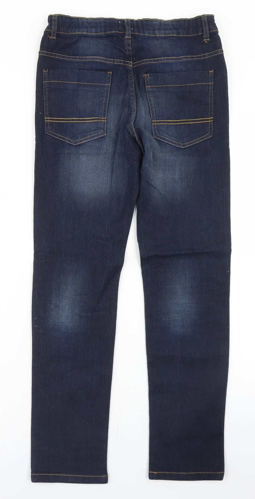 F&F Boys Blue  Cotton Straight Jeans Size 12-13 Years  Regular Button